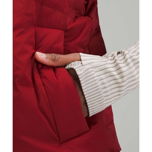 Lululemon Womens Transformable Parka 3-In-1 Goose Down Puffer Red Size 4 & 6 - Picture 2 of 5